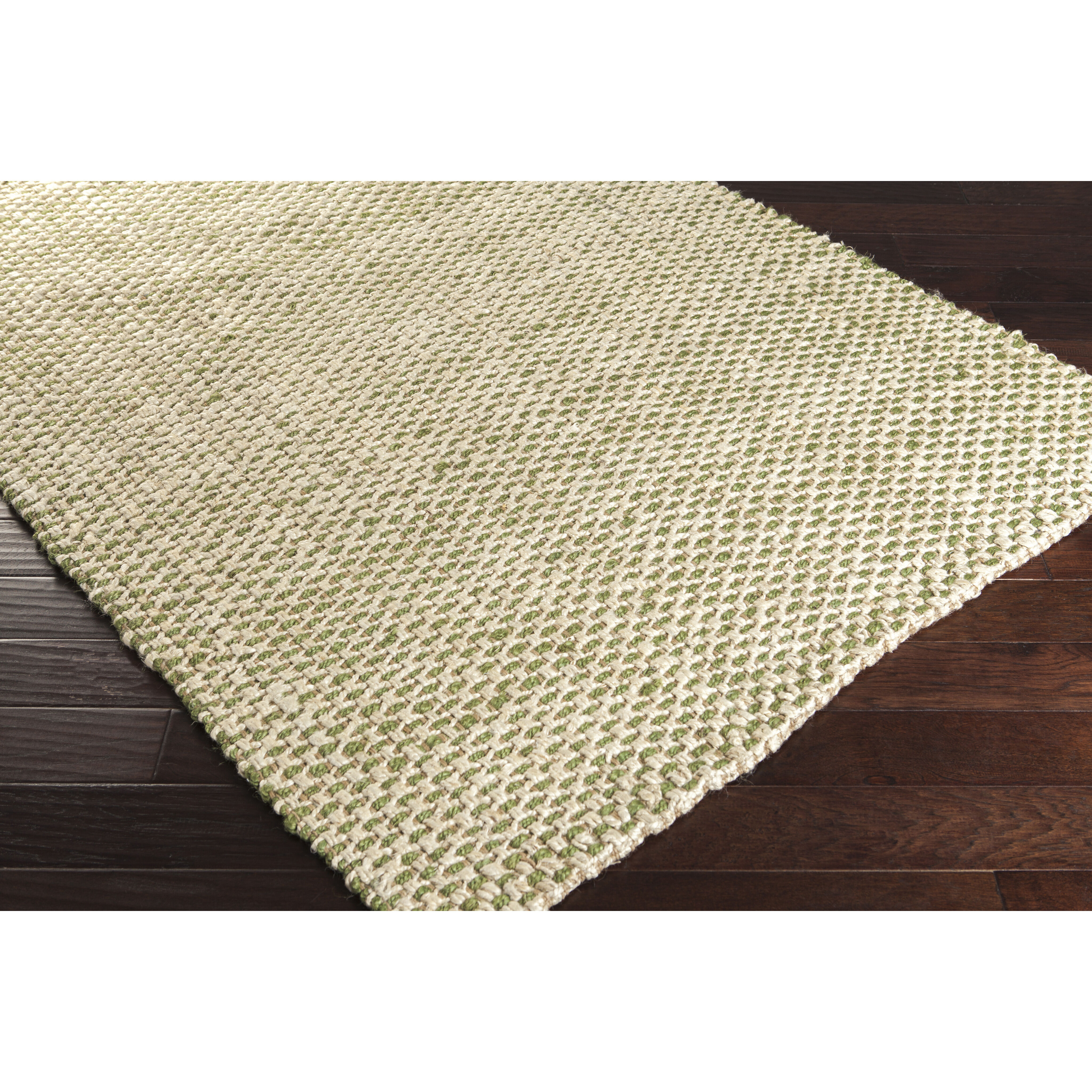 Reeds Grass Green / Ivory Handmade Rug