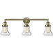 Franklin Restoration Bellmont LED 30 inch Antique Brass Bath Vanity Light Wall Light in Seedy Glass, Franklin Restoration