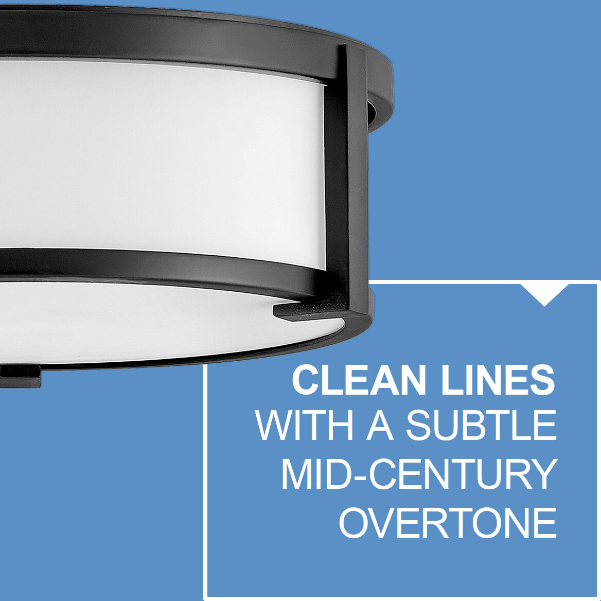 Lowell 24 inch Black Indoor Flush Mount Ceiling Light