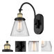 Franklin Restoration Cone 1 Light 6 inch Black Antique Brass Sconce Wall Light