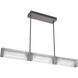 Tabulo LED Graphite Linear Pendant Ceiling Light in Linea Cast