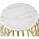 Gold Cage 21 X 20 inch Gold and White Nesting Table Set