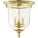 Legacy 3 Light 12 inch Polished Brass Flush Mount Ceiling Light