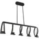 Monteray 5 Light 11 inch Black with Satin Nickel Chandelier Ceiling Light