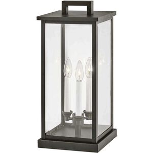 Estate Series Weymouth LED 20 inch Oil Rubbed Bronze Outdoor Pier Mount Lantern, Large