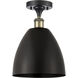 Ballston Dome LED 9 inch Black Antique Brass Semi-Flush Mount Ceiling Light