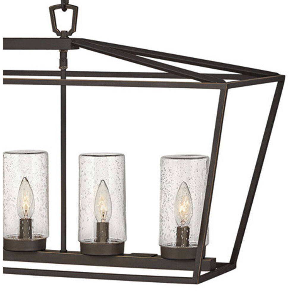 Open Air Alford Place 6 Light 40 inch Oil Rubbed Bronze Outdoor Linear Hanging Light in Non-LED, Estate Series