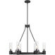 Evandrel 6 Light 29 inch Matte Black Chandelier Ceiling Light