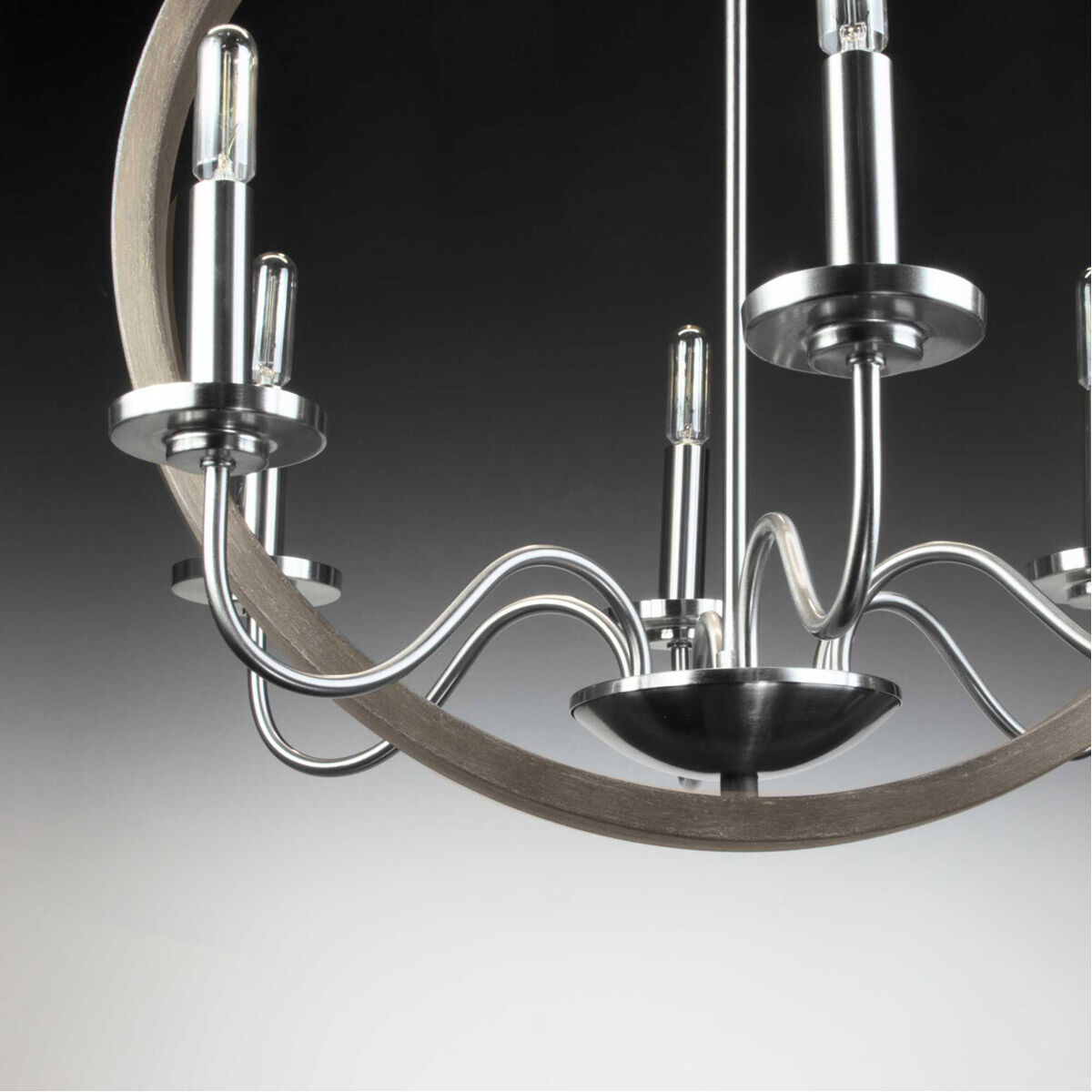 Fontayne 6 Light 22 inch Brushed Nickel Chandelier Ceiling Light, Design Series