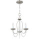 Alessia 3 Light 13 inch Brushed Nickel Mini Chandelier Ceiling Light