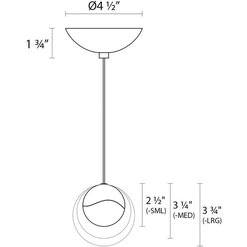 Grapes LED 3 inch Polished Chrome Pendant Ceiling Light in Clear Glass Lens