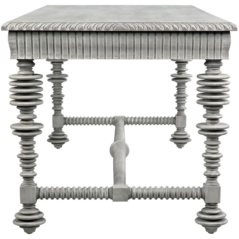 Portuguese 72 X 32 inch Distressed Grey Desk