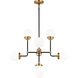 Ian K. Fowler Cafe 8 Light 32 inch Satin Brass Chandelier Ceiling Light