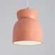 Radiance Collection 1 Light 8 inch Gloss Blush Pendant Ceiling Light