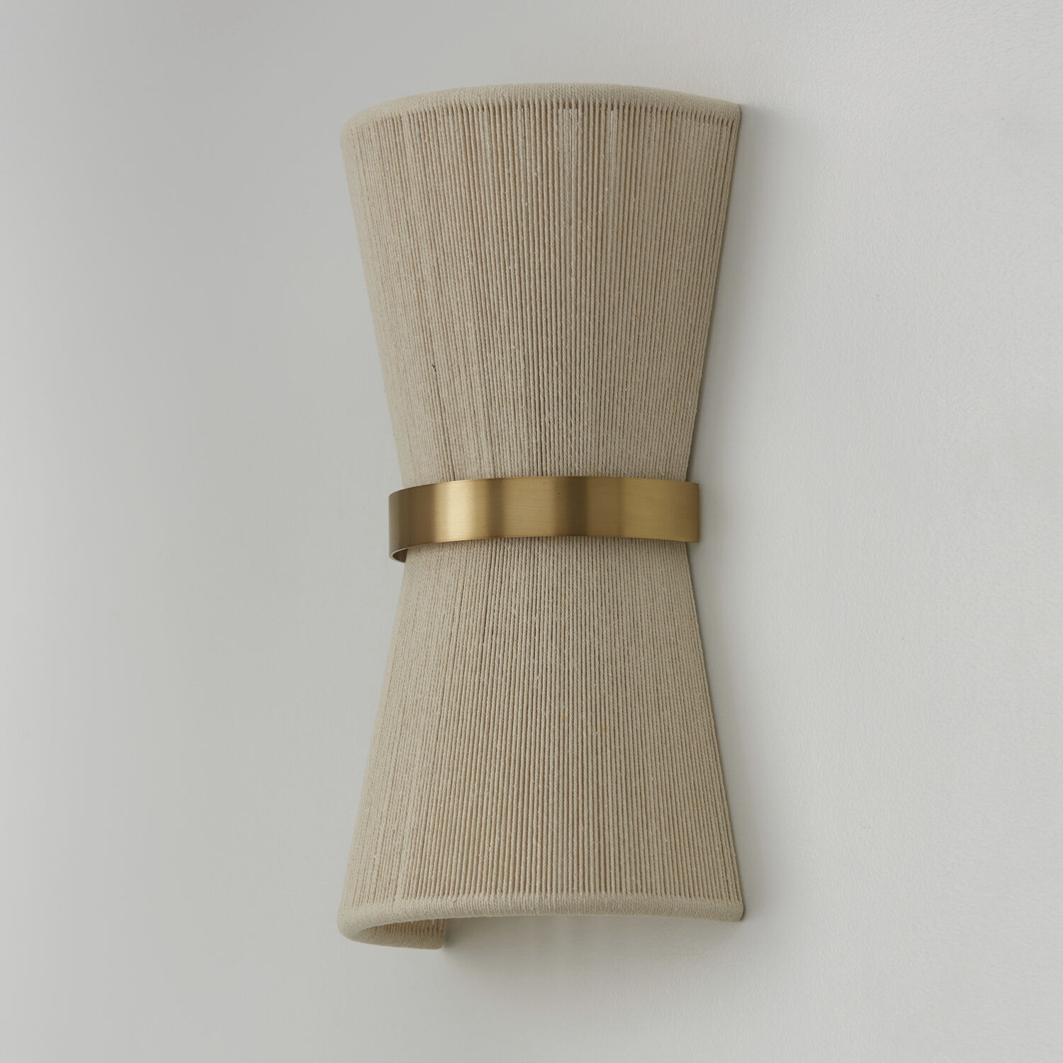 Cecilia 2 Light 8.75 inch Bleached Natural Rope and Patinaed Brass Sconce Wall Light
