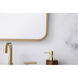 Evermore 30 X 18 inch Brass Mirror 