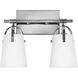 Foster 2 Light 13.75 inch Chrome Vanity Light Wall Light in Clear