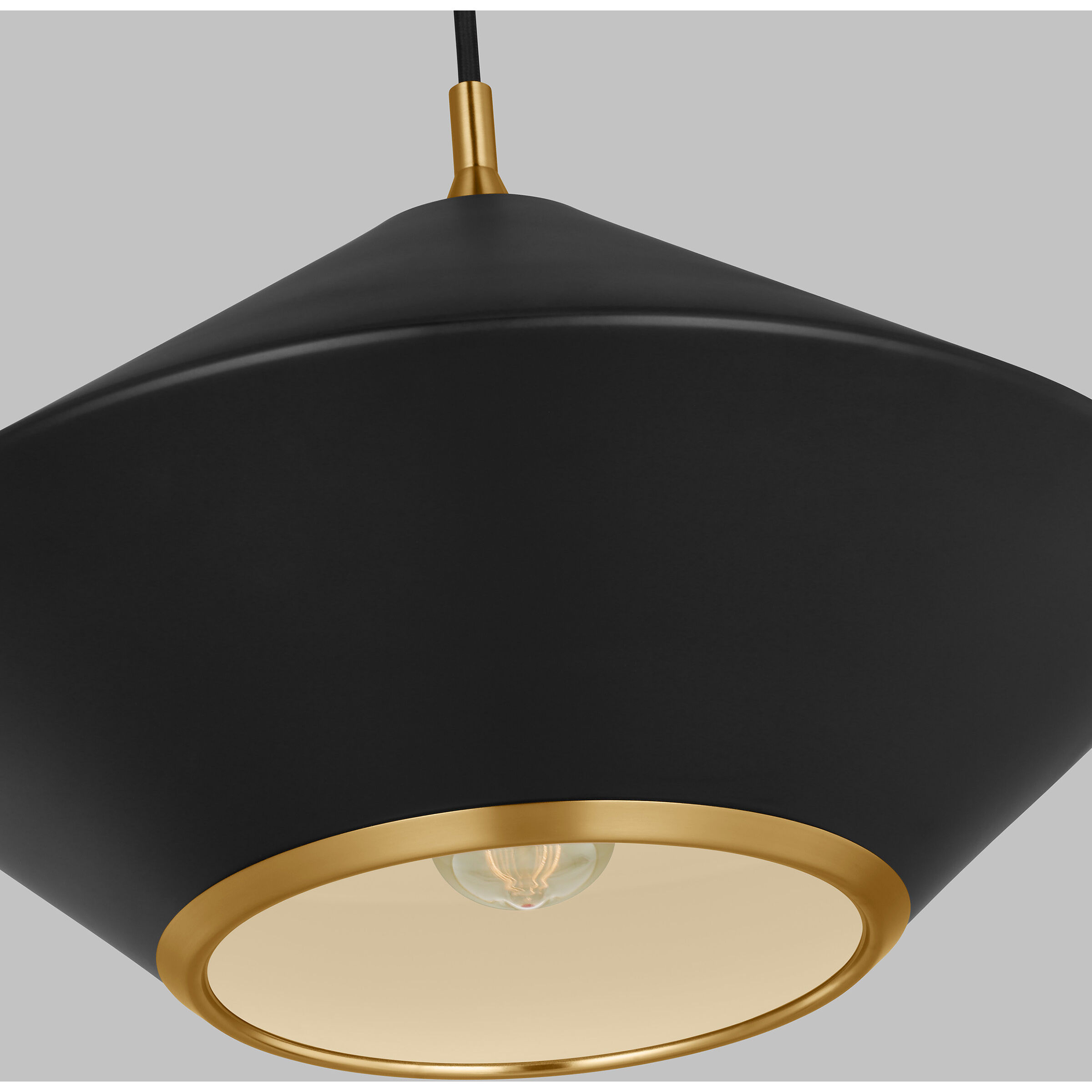 TOB by Thomas O'Brien Stanza 1 Light 19 inch Midnight Black Pendant Ceiling Light