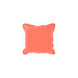 Triple Flange 18 X 18 inch Bright Orange Throw Pillow