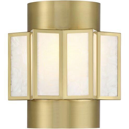 Gideon 2 Light 10 inch Warm Brass Wall Sconce Wall Light