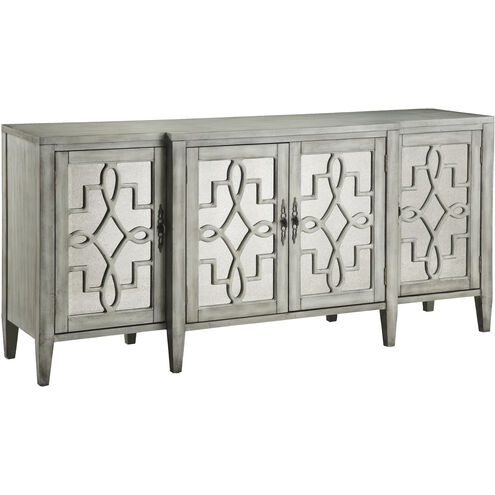 Lawrence 72 X 19 inch Gray with Antique Silver Credenza
