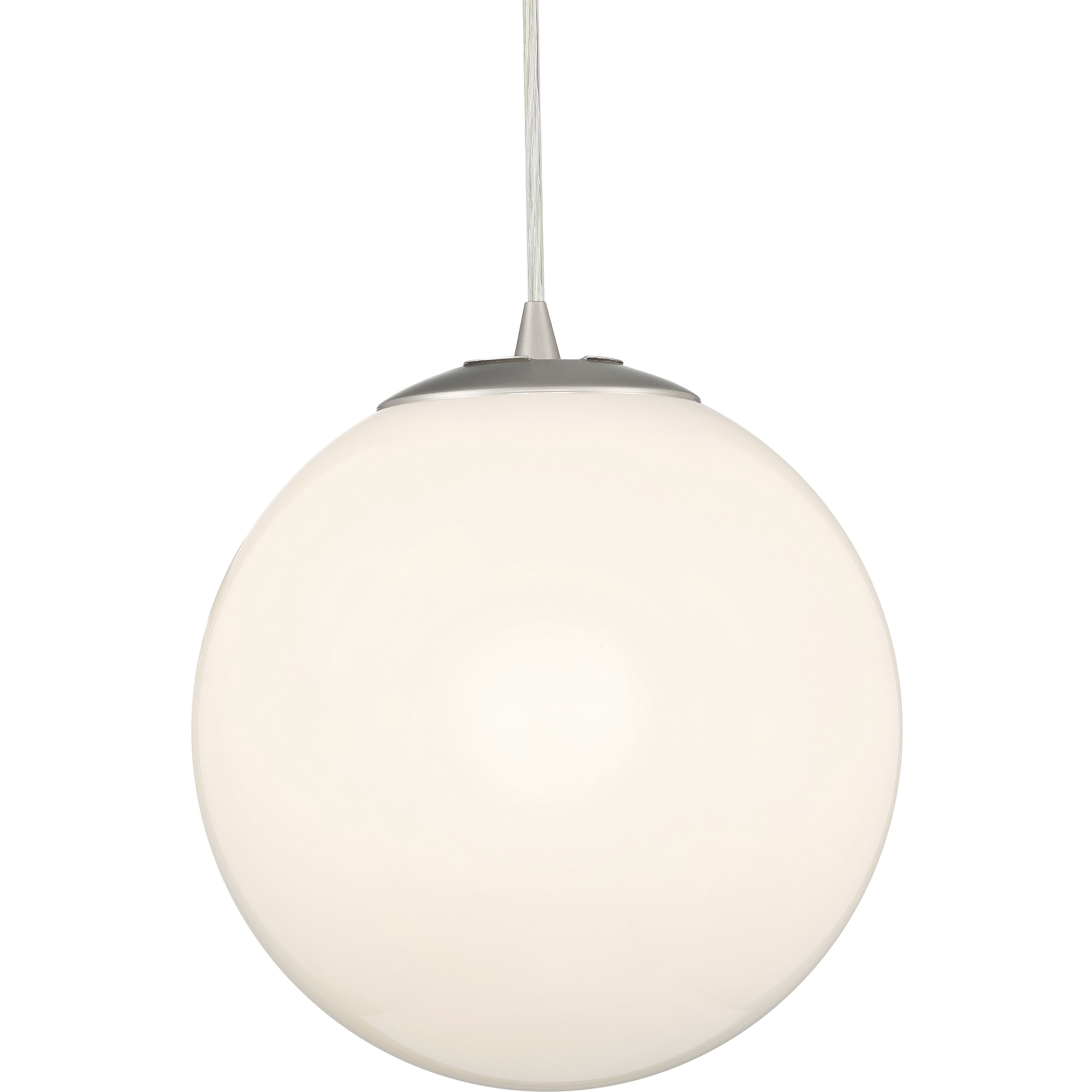 Pearl 10 inch Brushed Steel Pendant Ceiling Light