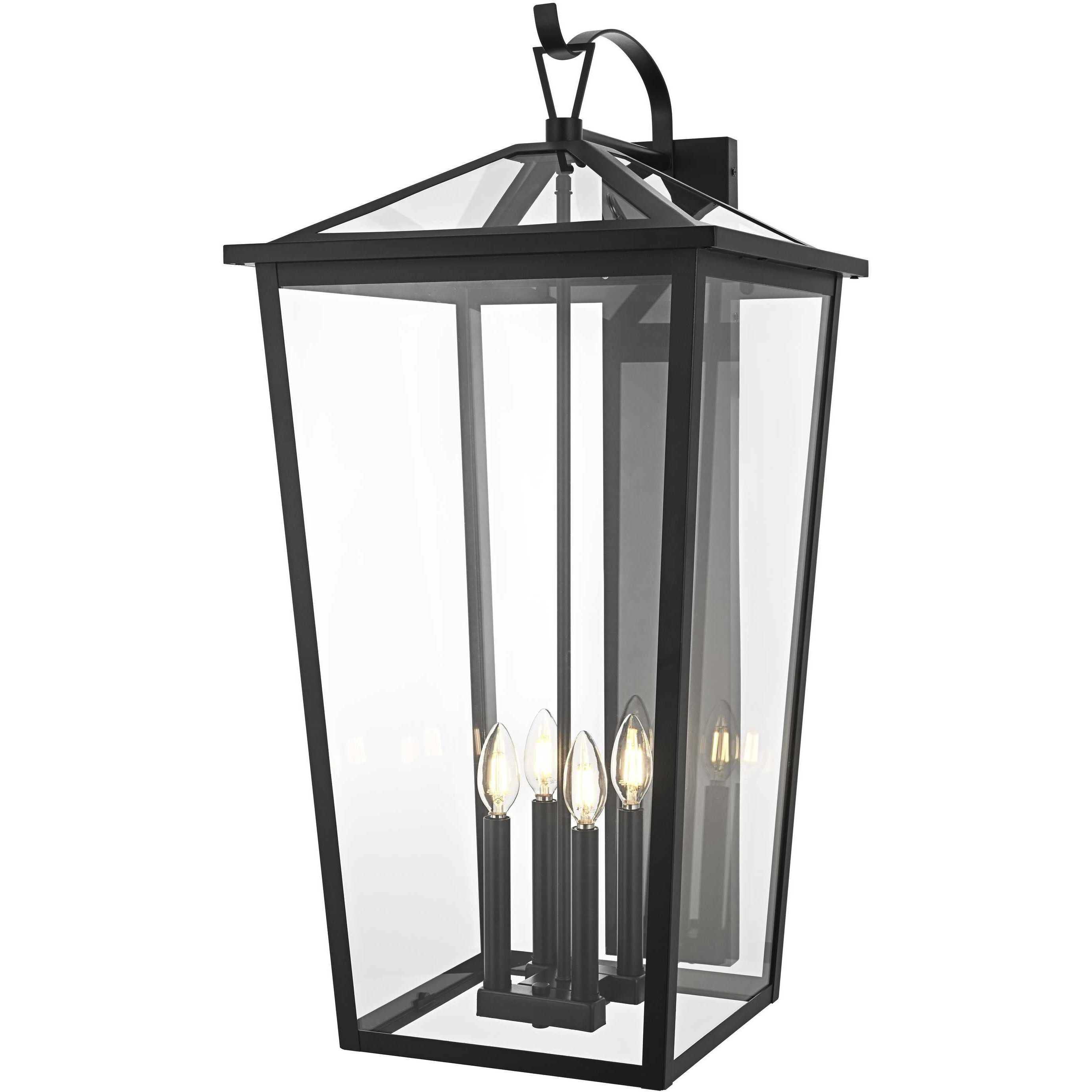 Frankford 4 Light 33 inch Black Outdoor Wall Sconce