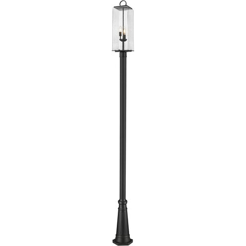 Sana 3 Light 120.5 inch Black Outdoor Post Mounted Fixture