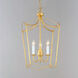 Plumette 3 Light 14 inch Gold Leaf Multi-Light Pendant Ceiling Light