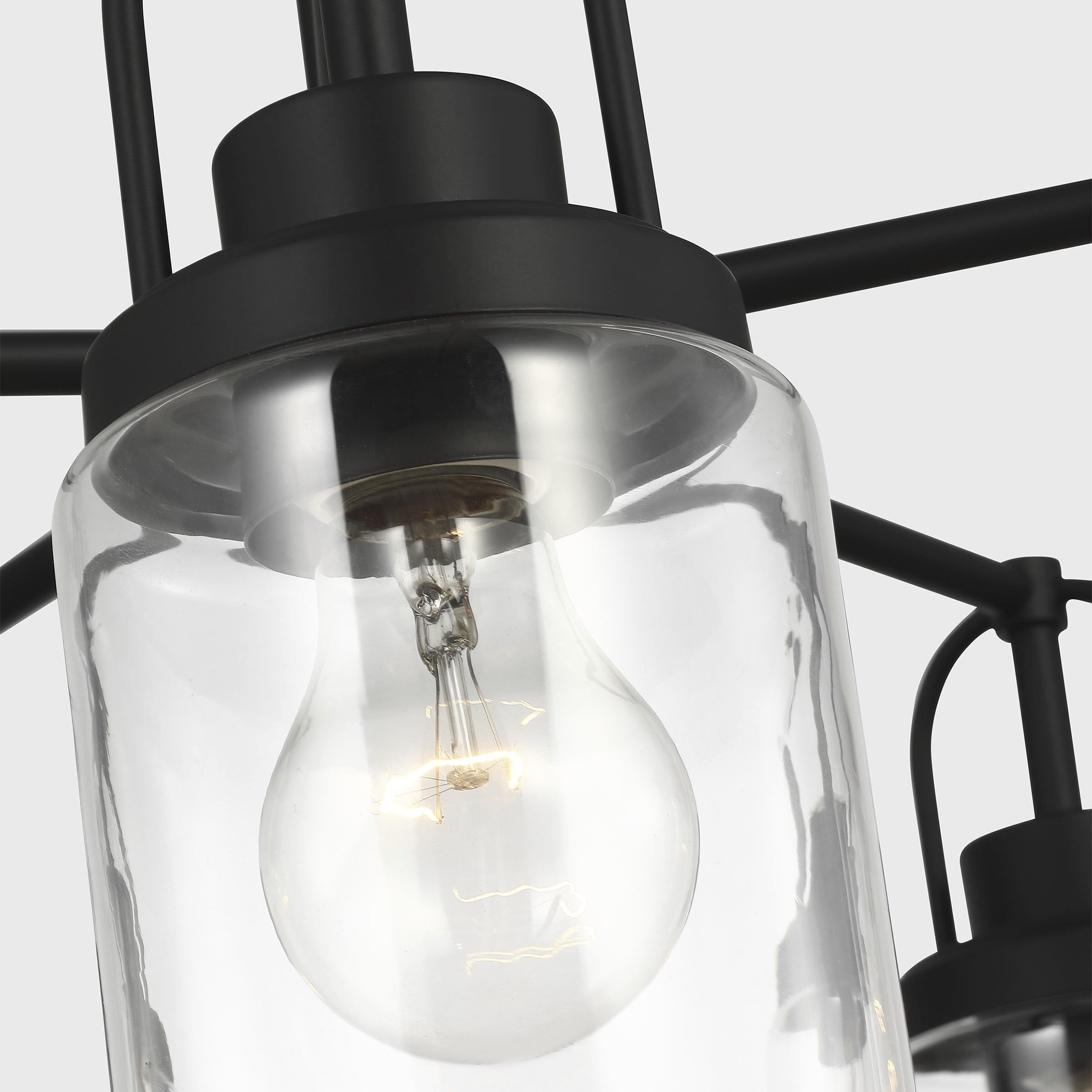 Anders 5 Light 24 inch Midnight Black Chandelier Ceiling Light