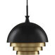 Salviati 3 Light 17.75 inch Black Pendant Ceiling Light, Large