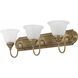 Belmont 3 Light 24 inch Antique Brass Bath Vanity Wall Light
