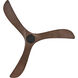 Swell Illuminated 72 inch Matte Black with Walnut Blades Fan