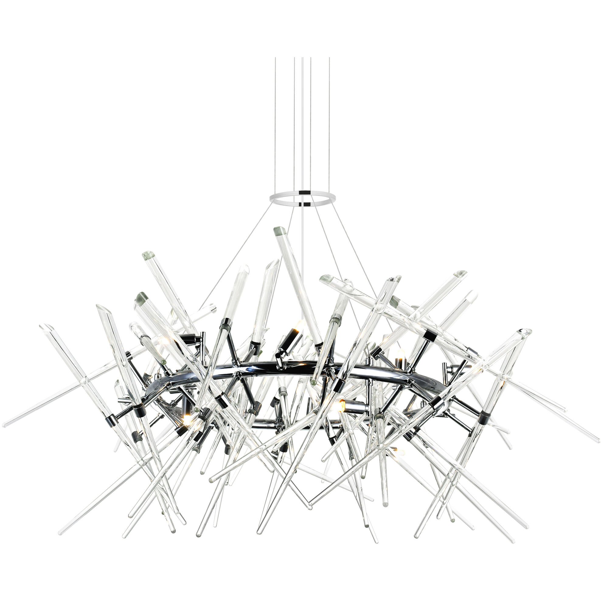 Icicle 12 Light 42 inch Chrome Chandelier Ceiling Light
