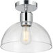Knightsdale 1 Light 10 inch Chrome Semi-Flush Mount Ceiling Light