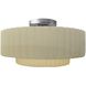 Radiance LED 14.5 inch Vanilla Gloss and Brushed Nickel Semi Flush Ceiling Light