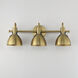 Dusk 3 Light 24 inch Satin Brass Bath Vanity Wall Light