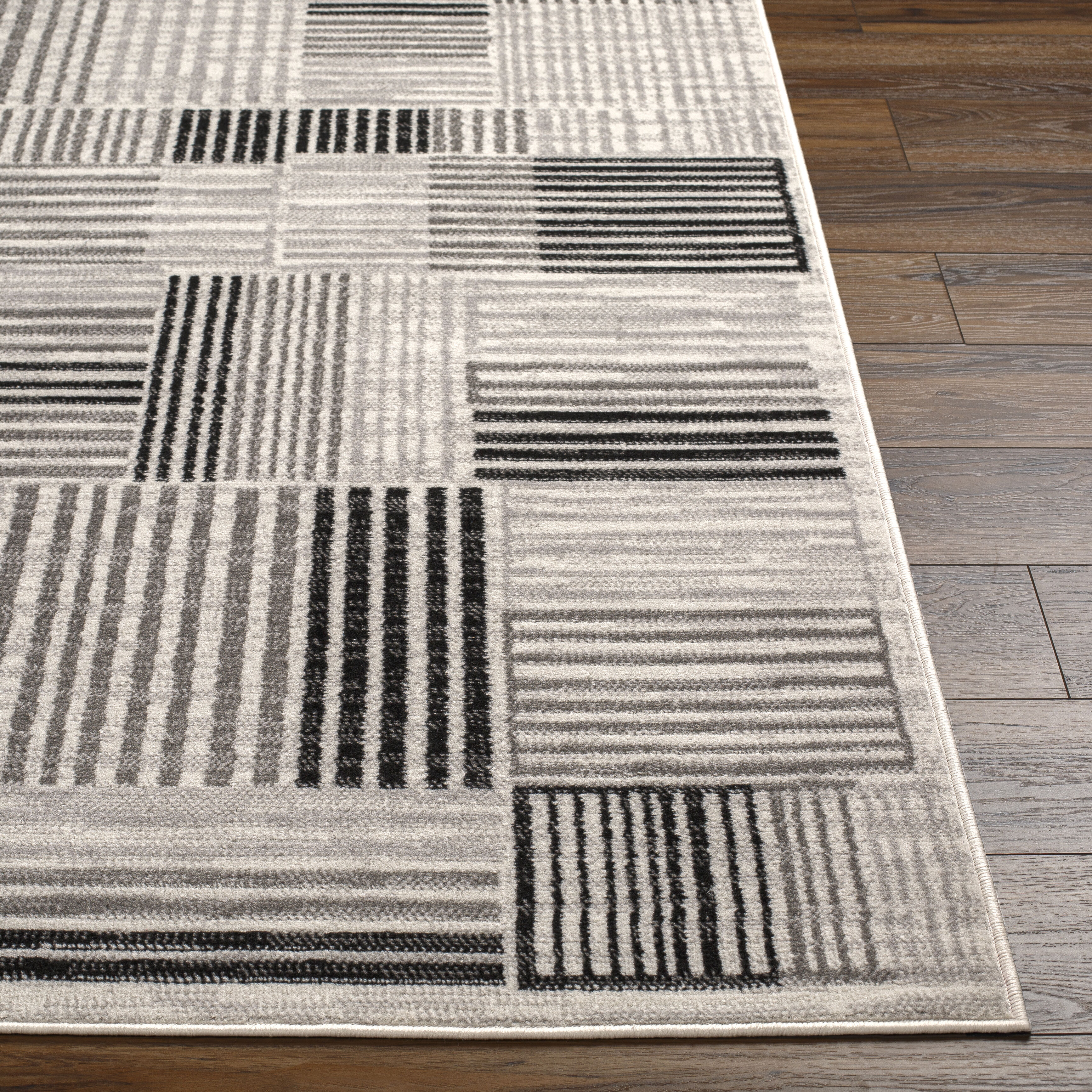 Pisa 84 X 59 inch Light Grey Rug, Rectangle