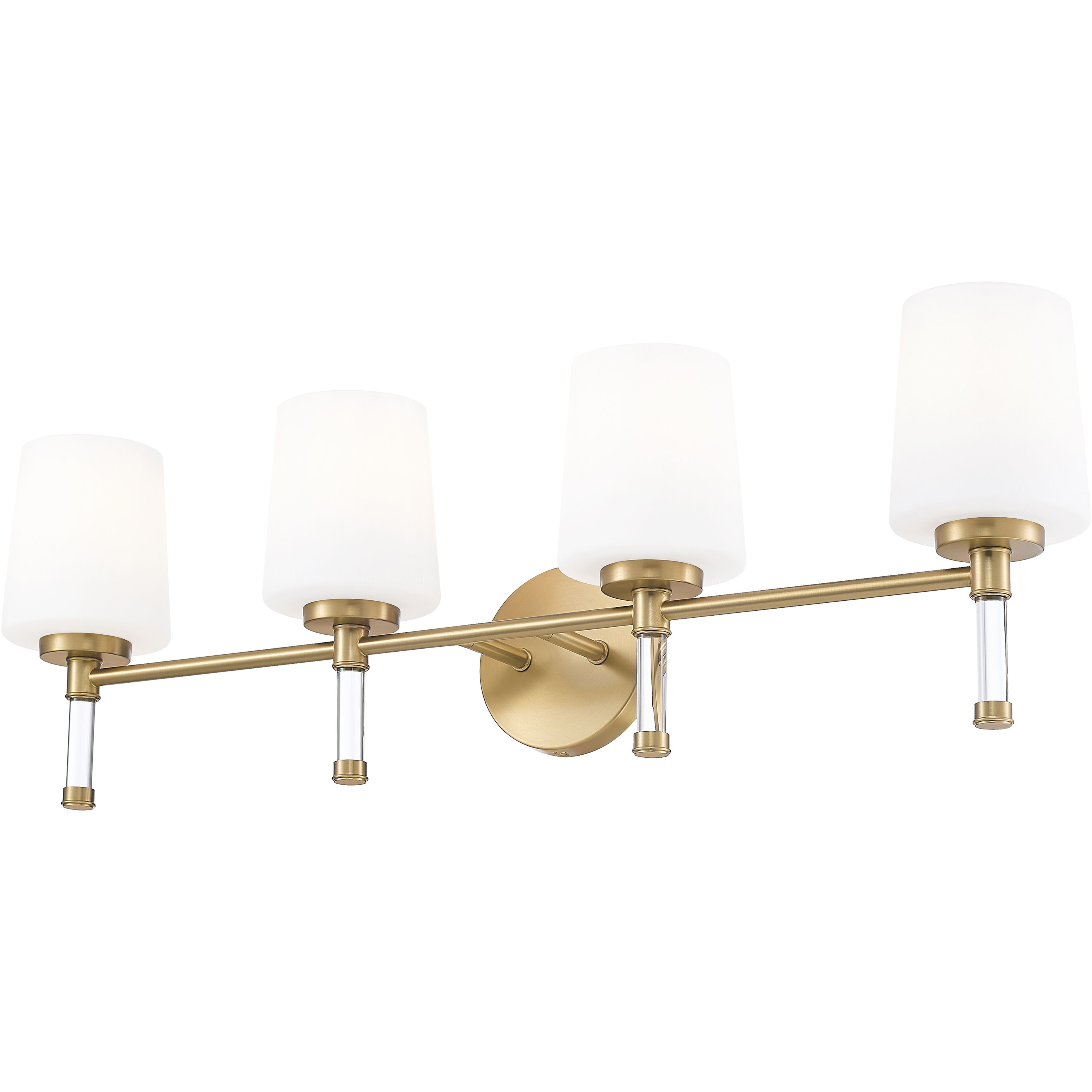 Henri 4 Light 32 inch Modern Gold Bathroom Vanity Wall Light