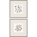 Florals Collection Blue Framed Art