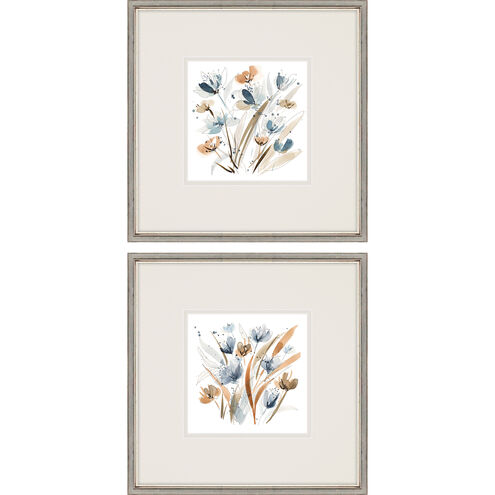 Florals Collection Blue Framed Art