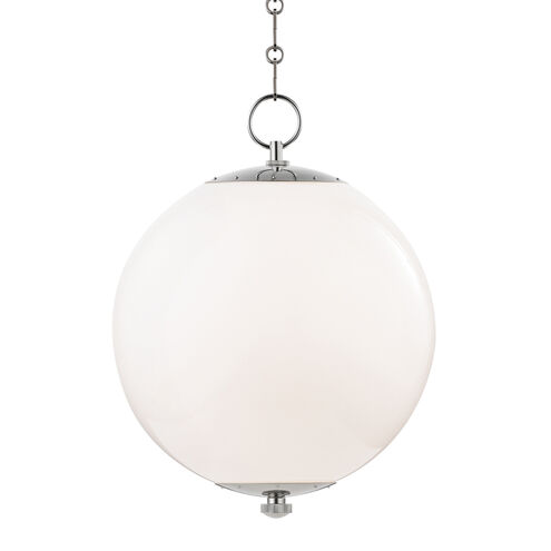 Sphere No.1 1 Light 16 inch Polished Nickel Pendant Ceiling Light