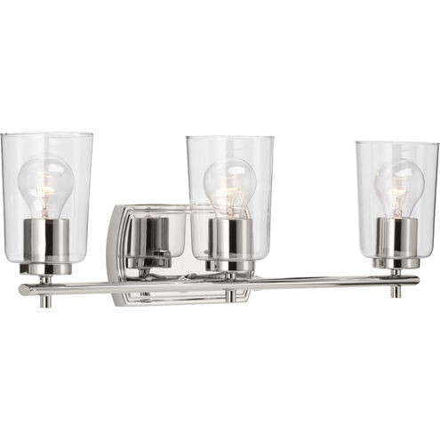 Adley 3 Light 23 inch Polished Nickel Bath Vanity Wall Light