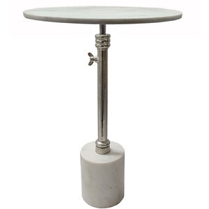 Anita 17.7 inch White/Silver Side Table