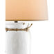 Sailaway 34 inch 150 watt White Distress Crackle/Natural/Emery Rust Table Lamp Portable Light
