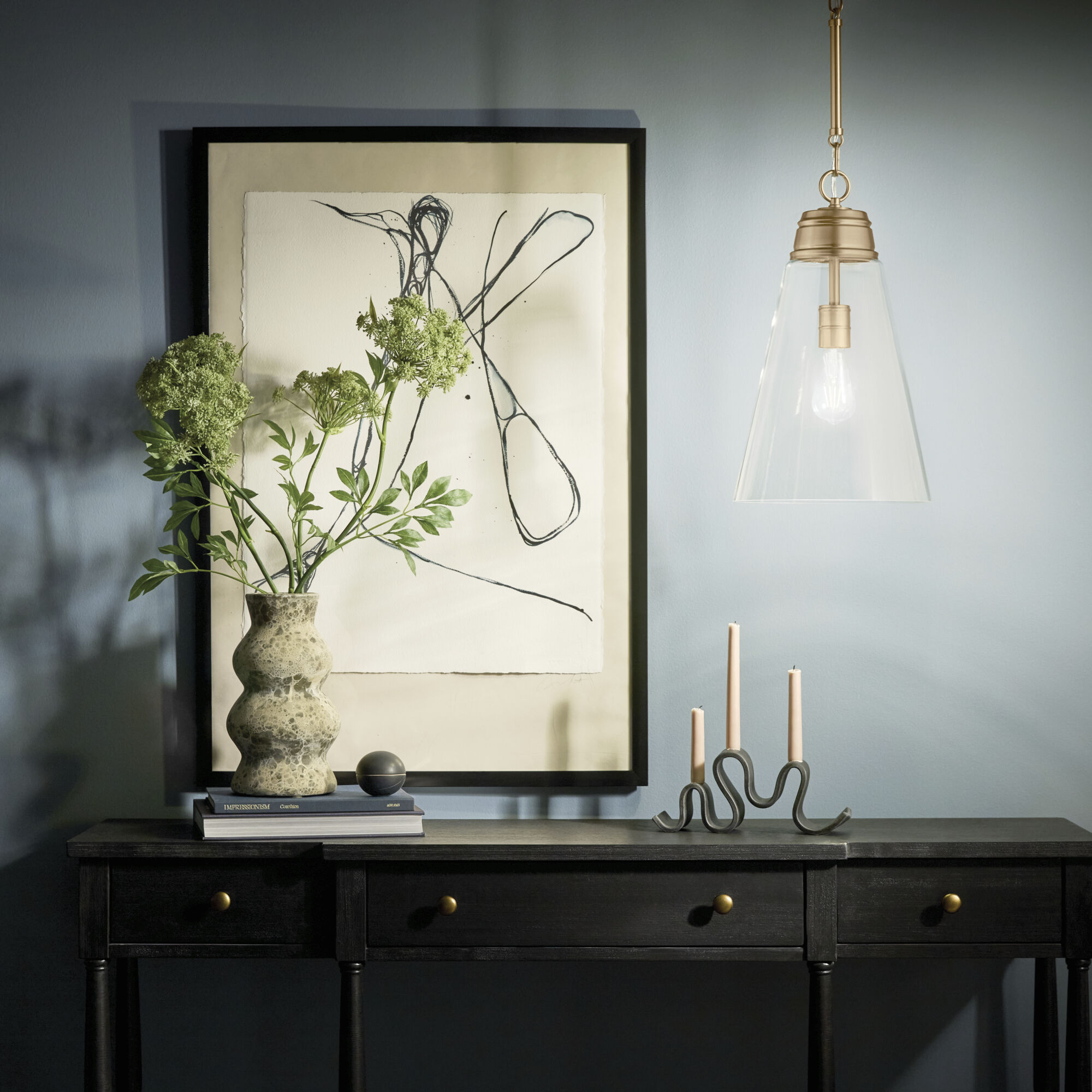 Marsailli 1 Light Champagne Bronze Pendant Ceiling Light, Medium