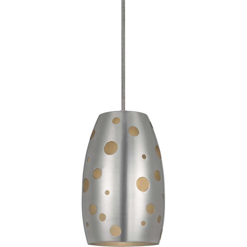 Signature 1 Light 6 inch Brushed Steel Pendant Set Ceiling Light