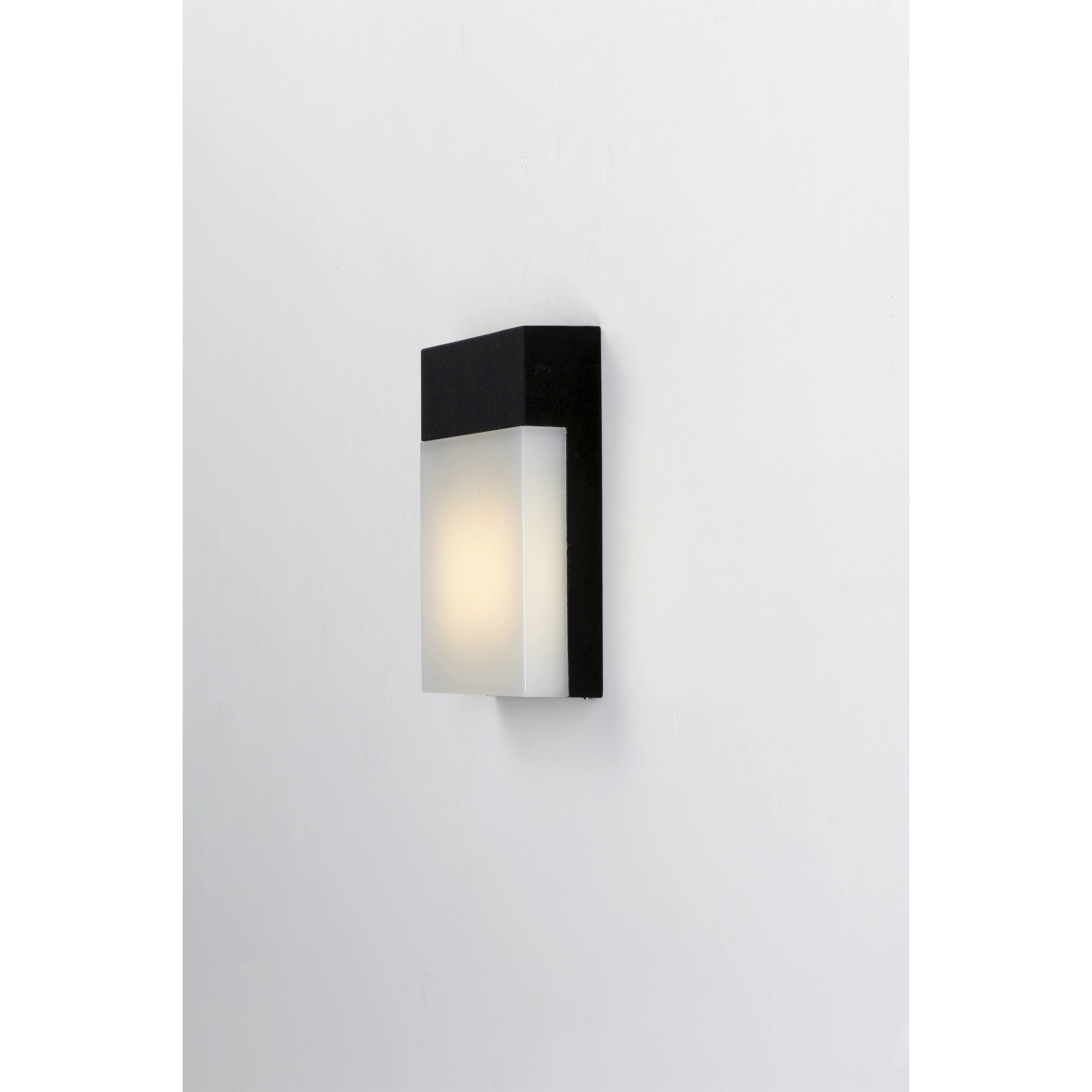 Eyebrow LED 8 inch Black Outdoor Wall Mount