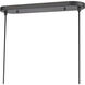 Wyatt LED 40.5 inch Matte Black with Walnut Linear Chandelier Ceiling Light