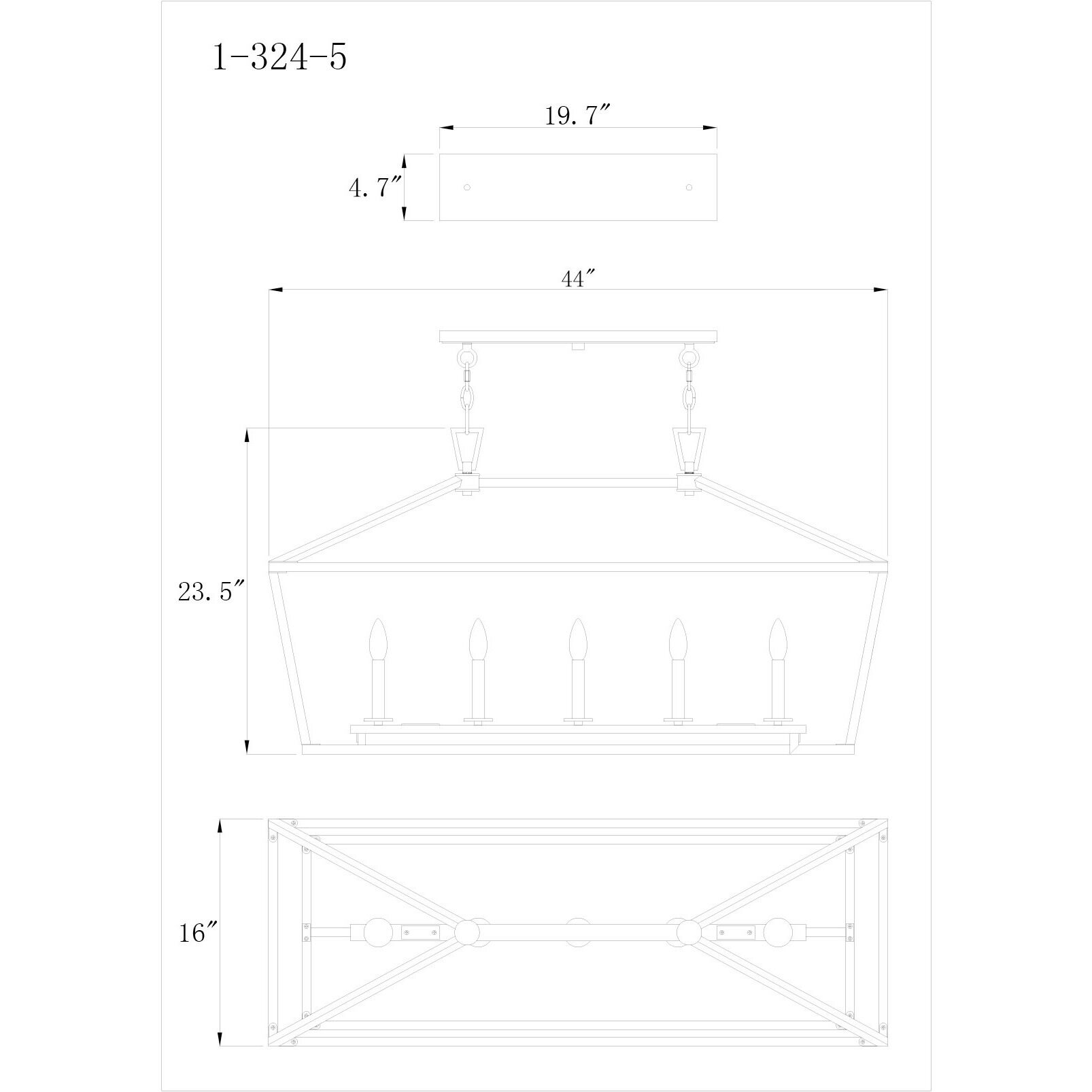 Townsend 5 light trestle on sale